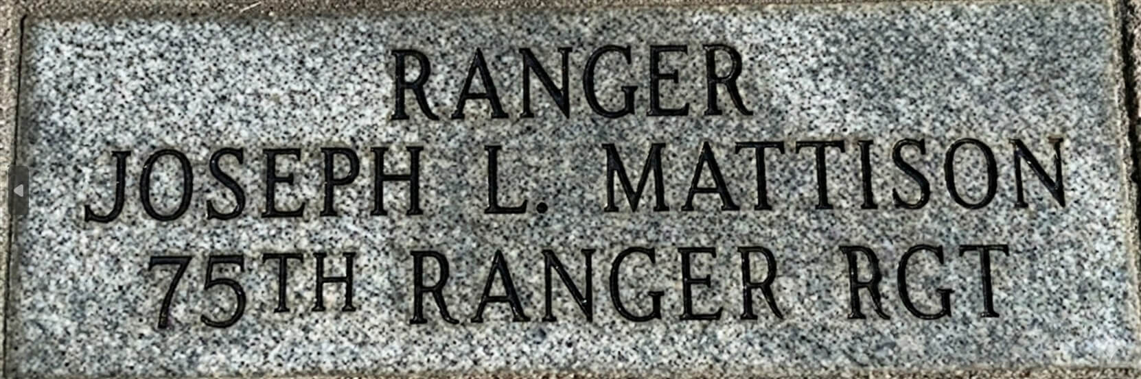 The Story Behind the Stone: J. Mattison | National Ranger Memorial ...